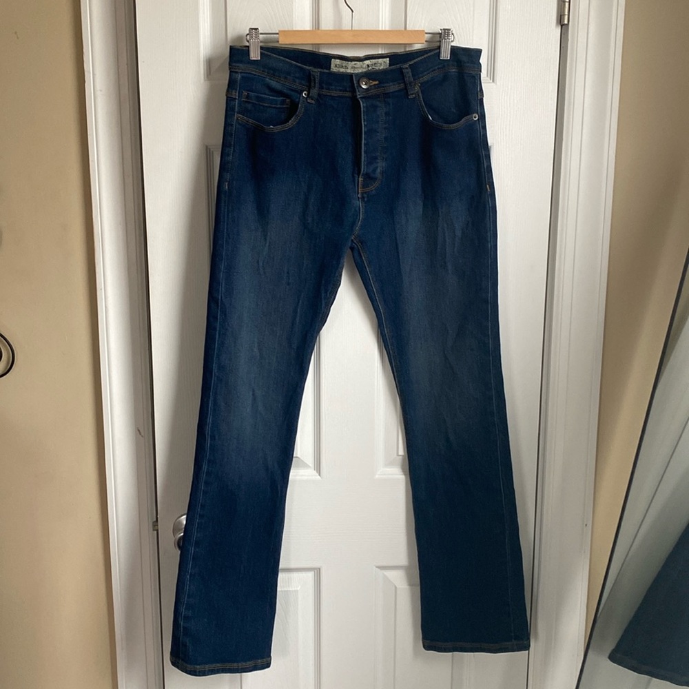 Denim and Co dark wash button fly stretch bootcut jeans size 12 great condition